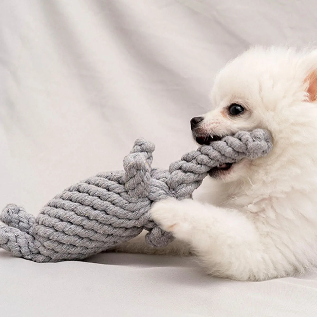Hand-Woven Rope Knot Dog Toy