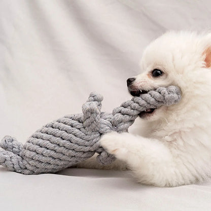 Hand-Woven Rope Knot Dog Toy