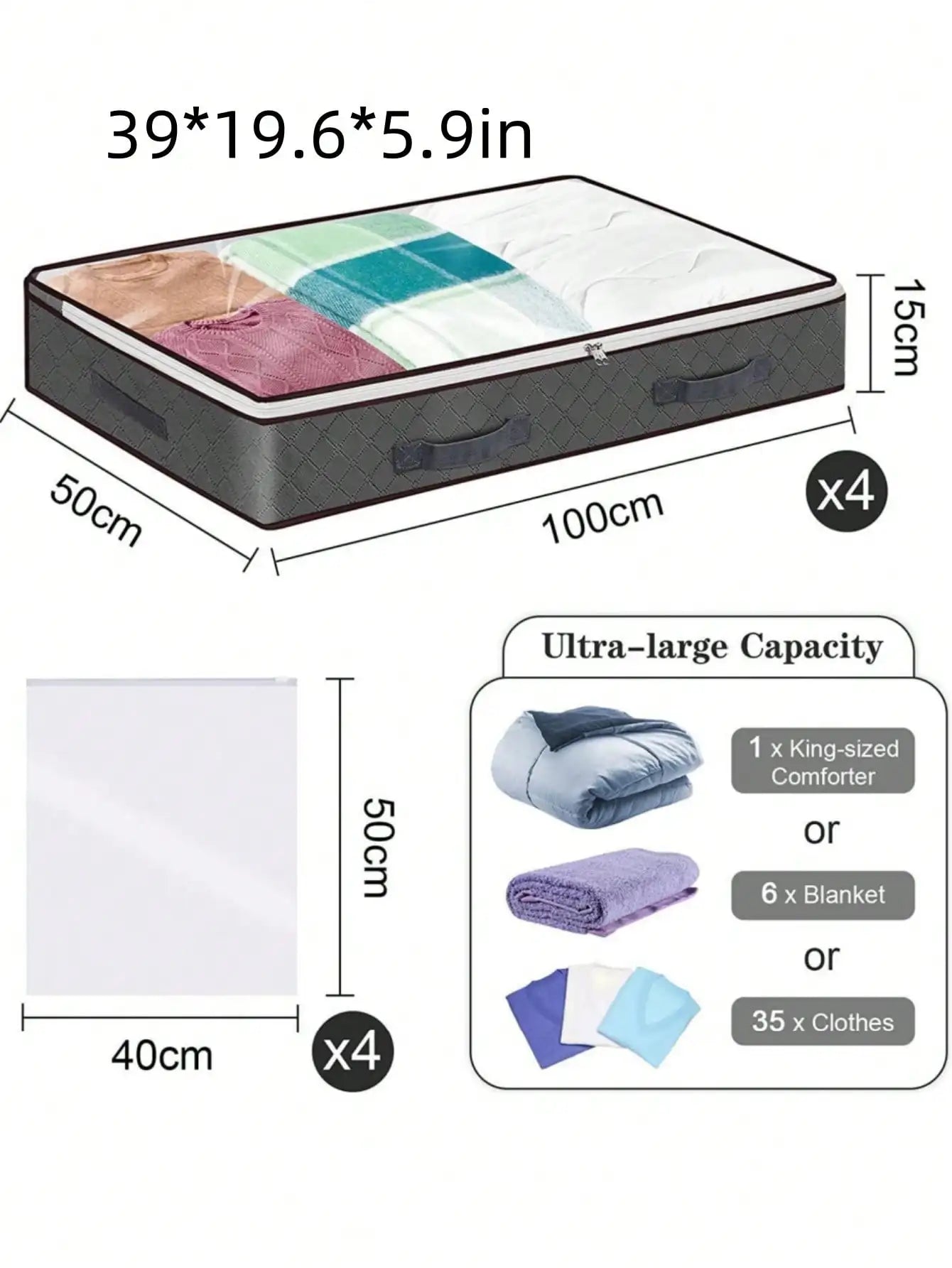 Large Capacity Foldable Clothing Storage Bag