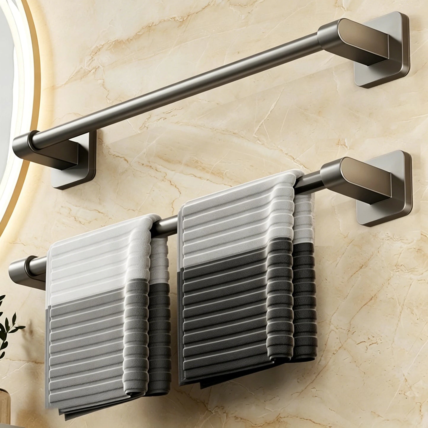 No-Drill Self-Adhesive Bathroom Towel Rack