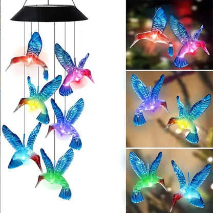 Solar Hummingbird Wind Chime Light