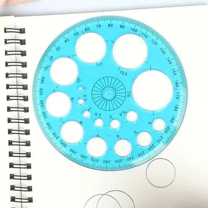 Geometric Circle Drawing Template Ruler
