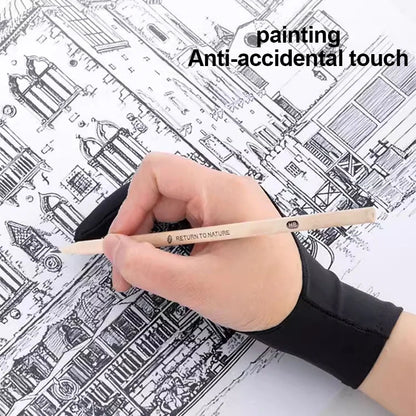 Two-Finger Drawing Glove for Tablets