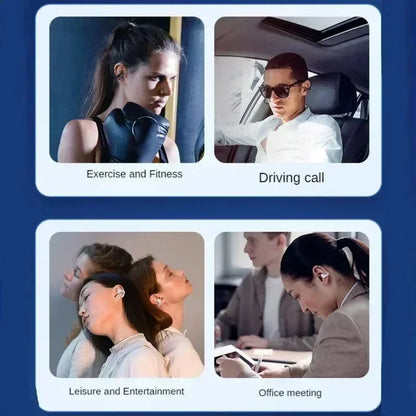 TWS Bluetooth 5.3 Clip-On Wireless Earbuds