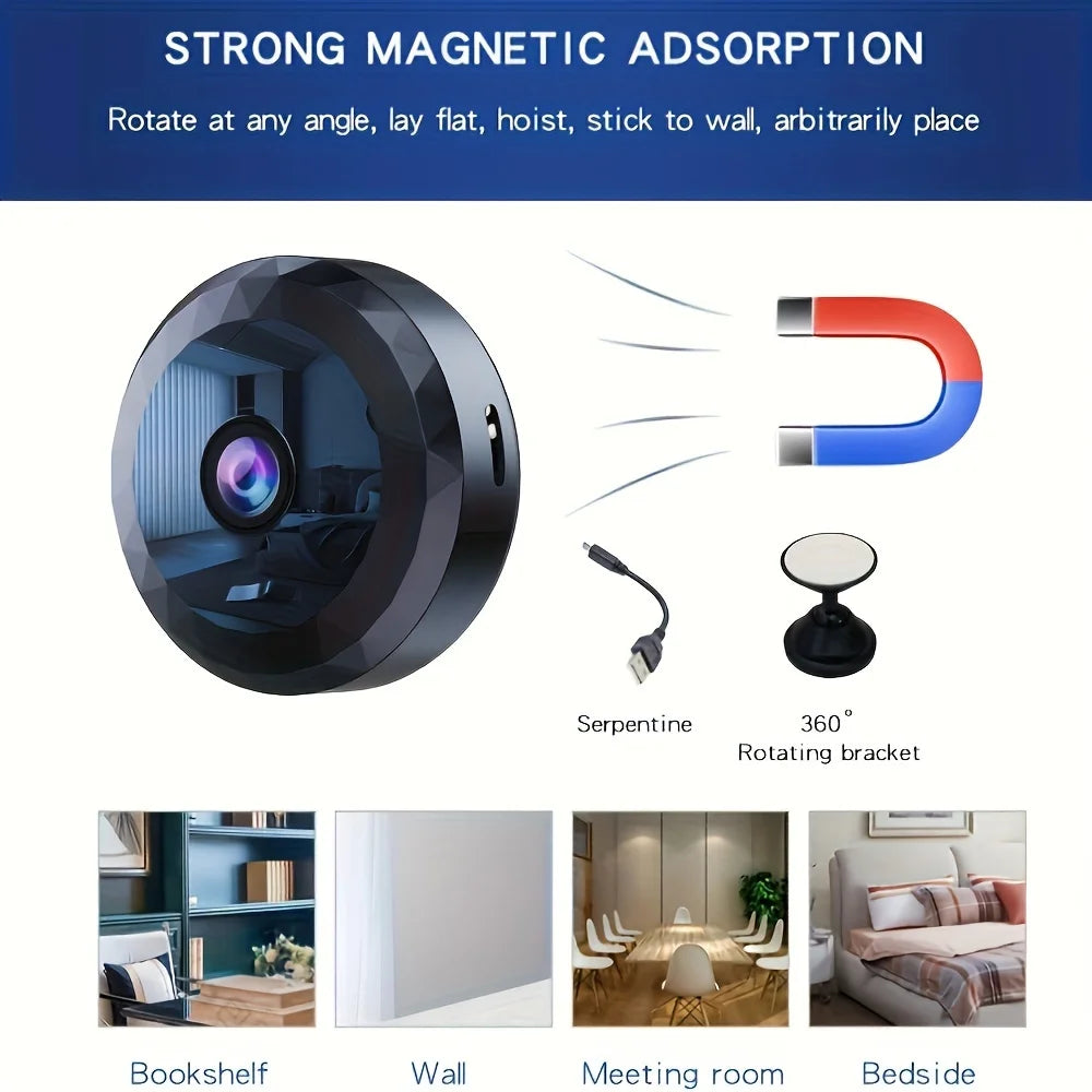 Mini WiFi Security Camera with Night Vision & Motion Detection