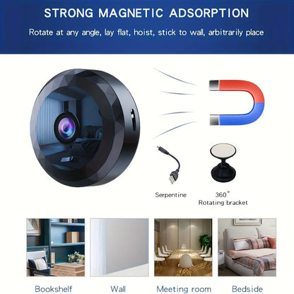 Mini WiFi Security Camera with Night Vision & Motion Detection