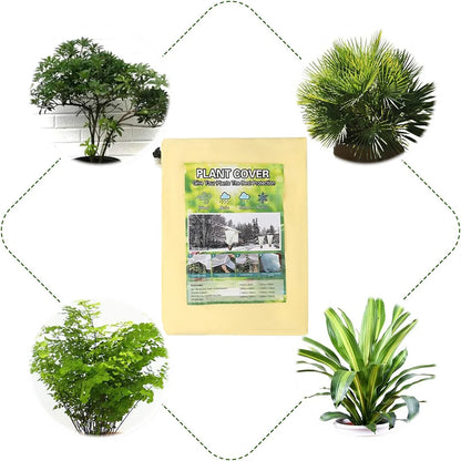 Breathable Winter Plant Protection Cover with Zipper & Drawstring