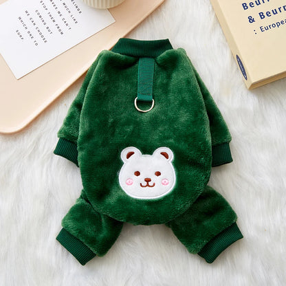 Soft Flannel Dog Jumpsuit