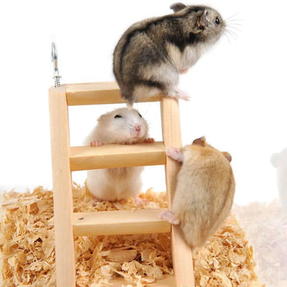 Natural Wooden Hamster Ladder Climbing Toy