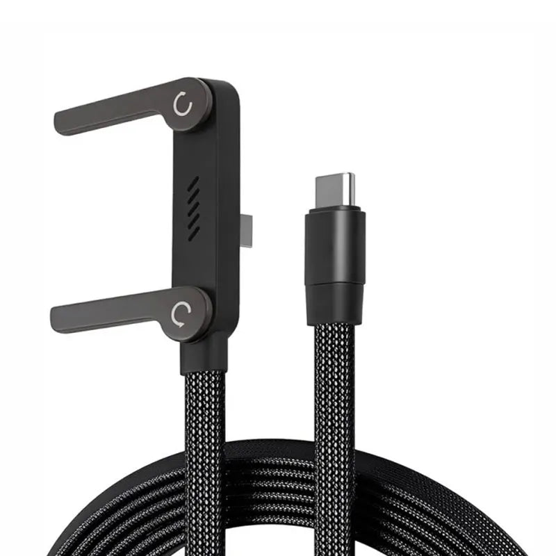 240W PD Fast Charging USB-C to USB-C Cable with Phone Stand