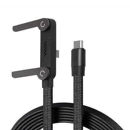 240W PD Fast Charging USB-C to USB-C Cable with Phone Stand