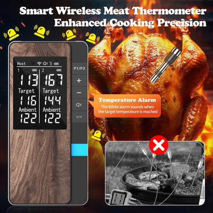 Wireless Bluetooth Meat Thermometer with LED Display