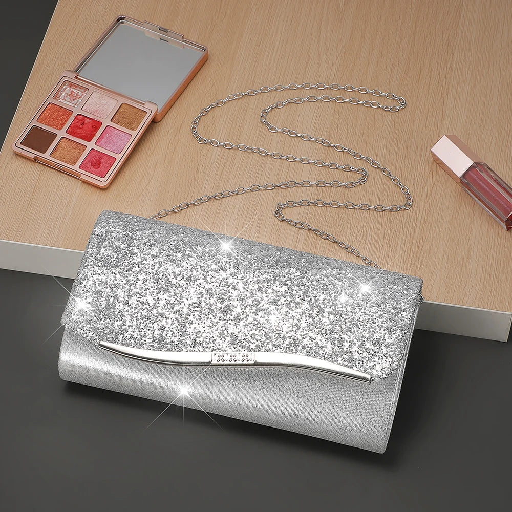 Sequin Evening Clutch Bag