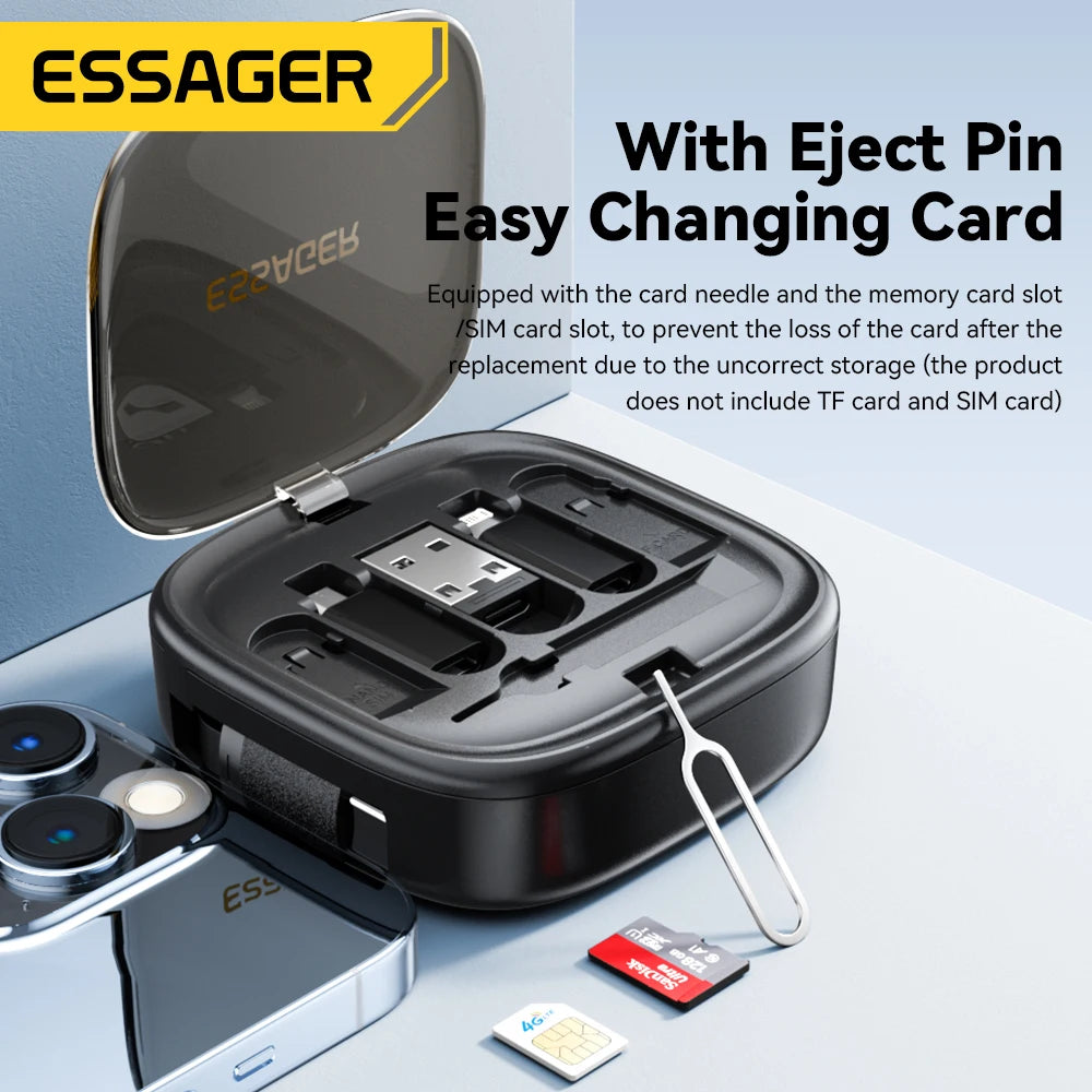Essager 60W Retractable USB-C Cable Storage Box
