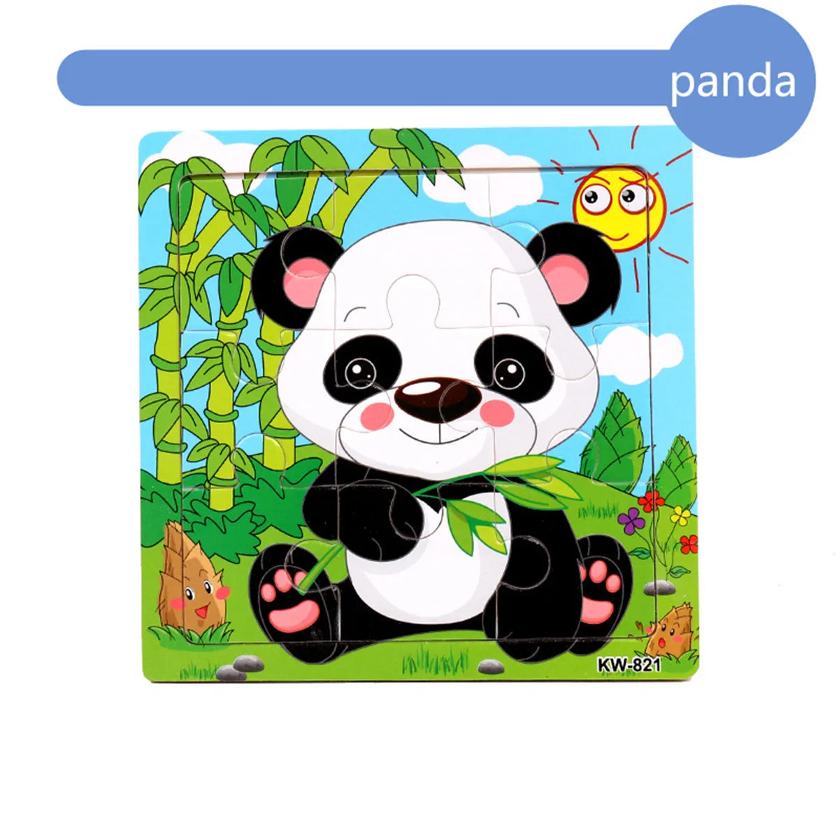 Wooden Animal Puzzle Set for Kids – 4 or 6 Pieces