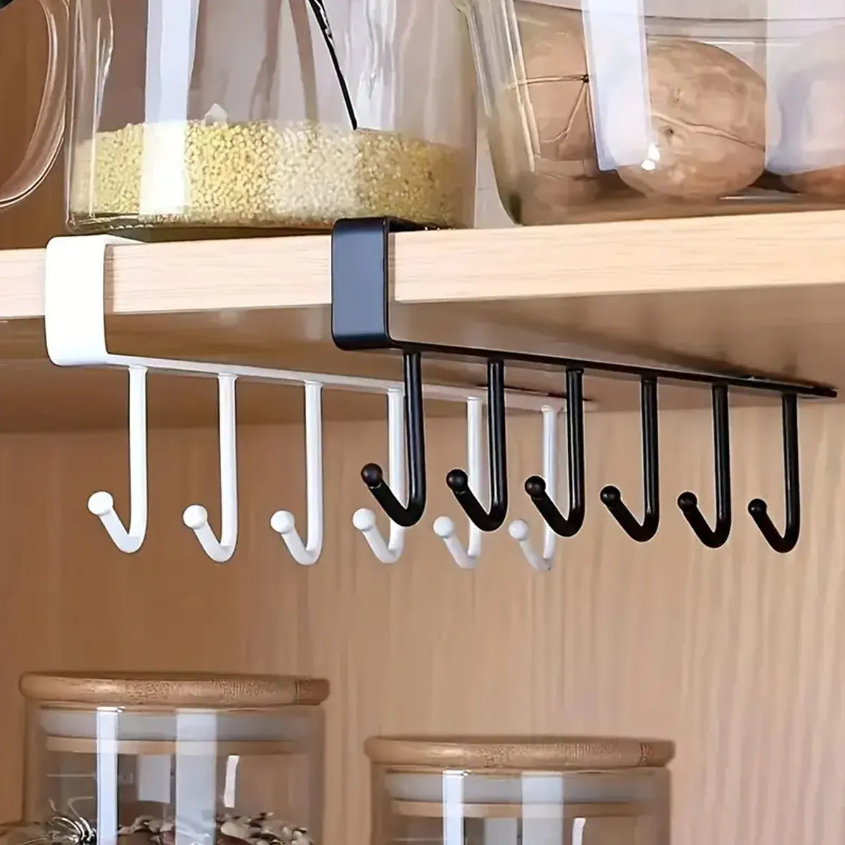 Iron Under-Shelf Storage Hook Rack