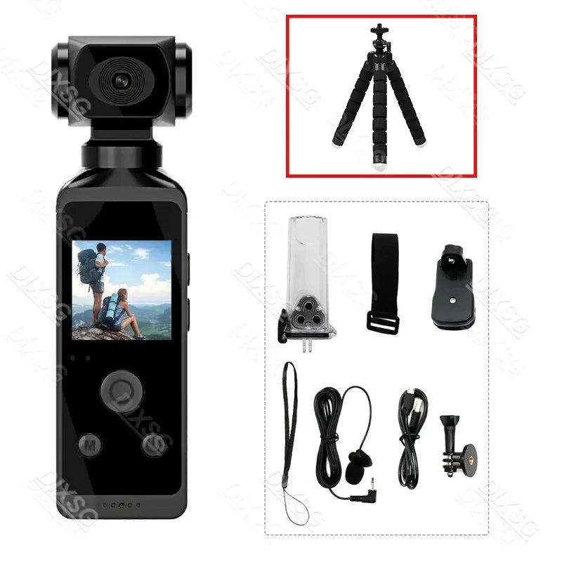 4K HD Pocket 270° Rotatable Wifi Mini Sports Camera with Waterproof Case