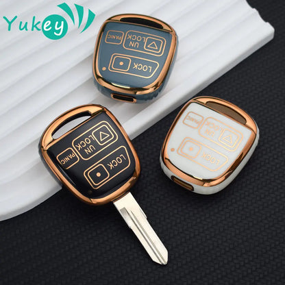 2/3 Buttons TPU Car Key Case Cover For Toyota FJ Cruiser Land 2008-2014 Yaris