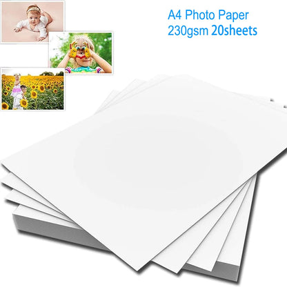 Glossy Inkjet Photo Paper – 230gsm (20 Sheets)