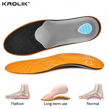 Leather Orthotic Arch Support Insoles