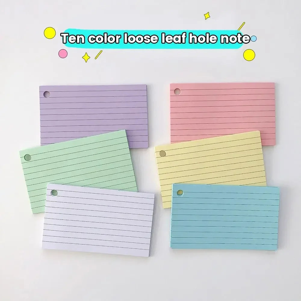 Loose-Leaf Binder Flash Cards Memo Book – 3 × 50 Sheets