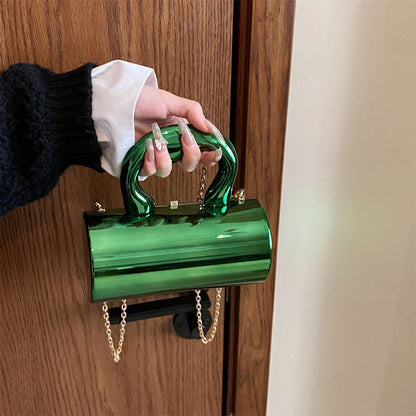 Golden Cylinder Evening Clutch