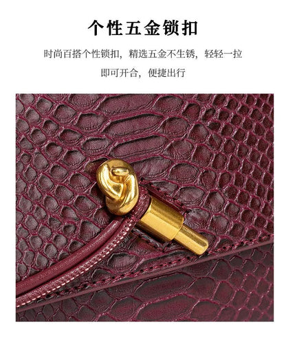 Luxury Snakeskin Top Handle Shoulder Bag
