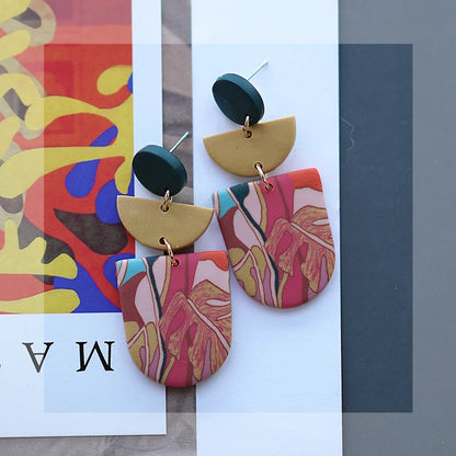 Art Floral Pattern Earrings
