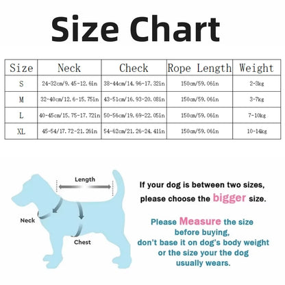 Adjustable Dog Harness with 1.5m Leash Set