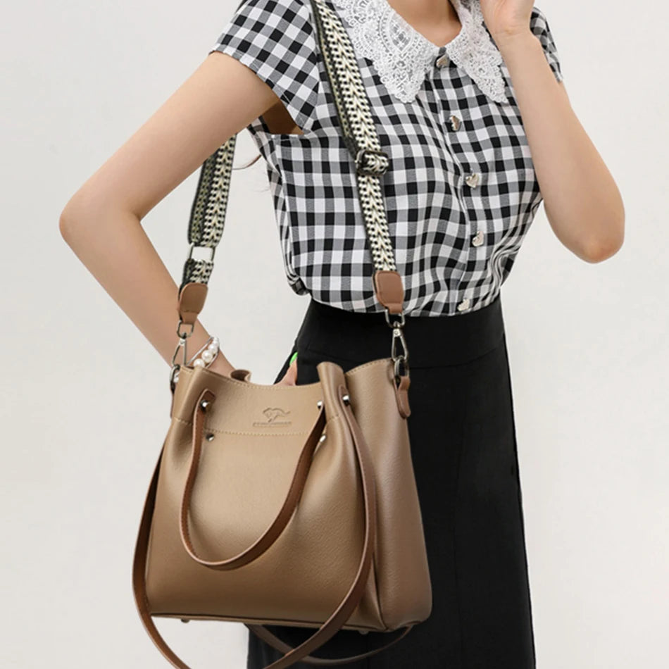 Women’s Microfiber Leather Shoulder Bag