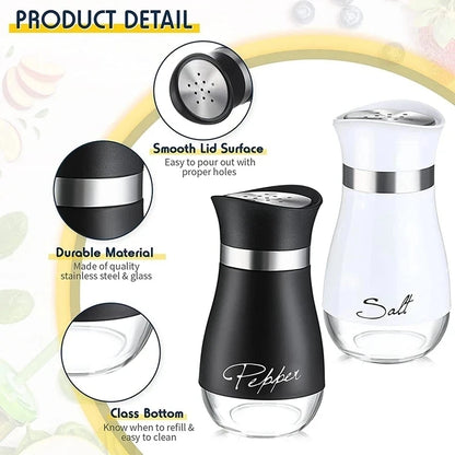Glass Salt & Pepper Shaker Set