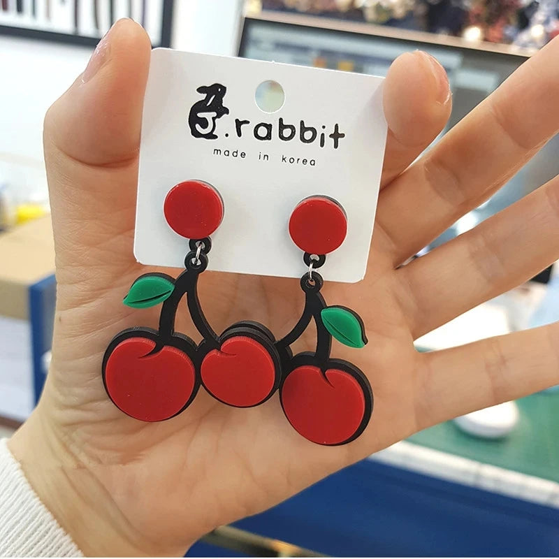 Fruit Vegetables Acrylic Drop Earrings