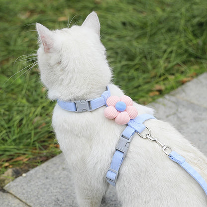 Breathable Adjustable Dog & Cat Harness with Leash Set