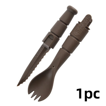 Outdoor EDC Mini Multi-Tool Fork & Spoon Set