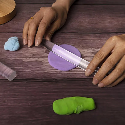 Acrylic Clay Roller Set with Adjustable Rings