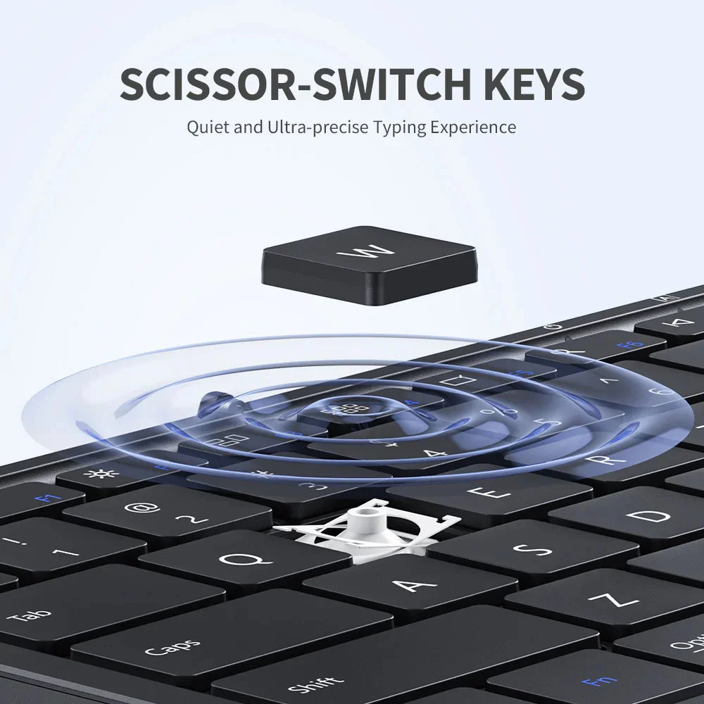 Foldable Bluetooth Keyboard with Numeric Keypad