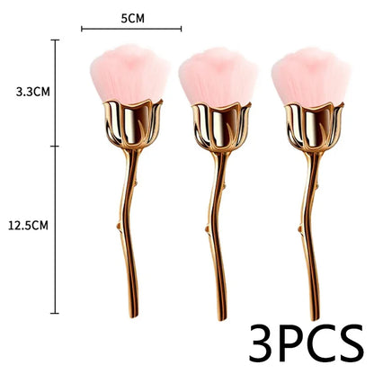Rose-Shaped Nail Dust Cleaning Brush