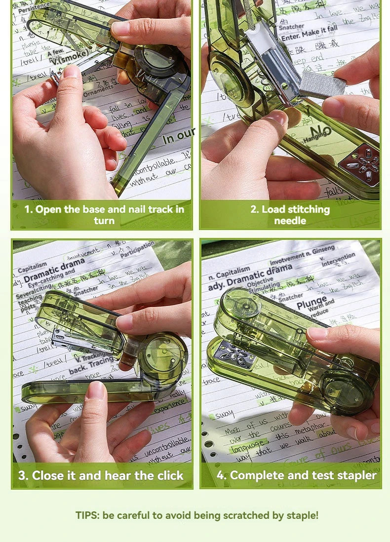 Transparent 360° Rotating Long Reach Stapler