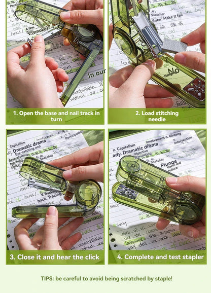 Transparent 360° Rotating Long Reach Stapler