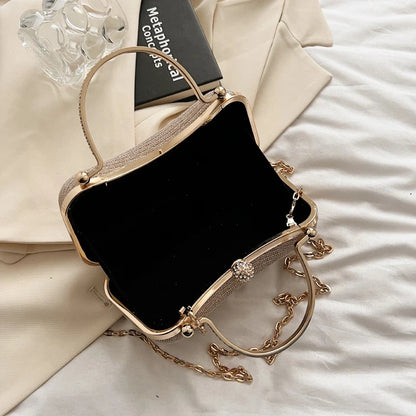 Pearl Chain Evening Shoulder Bag