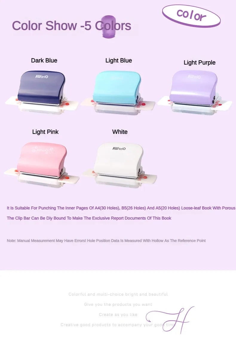 Adjustable 6-Hole Planner Paper Punch