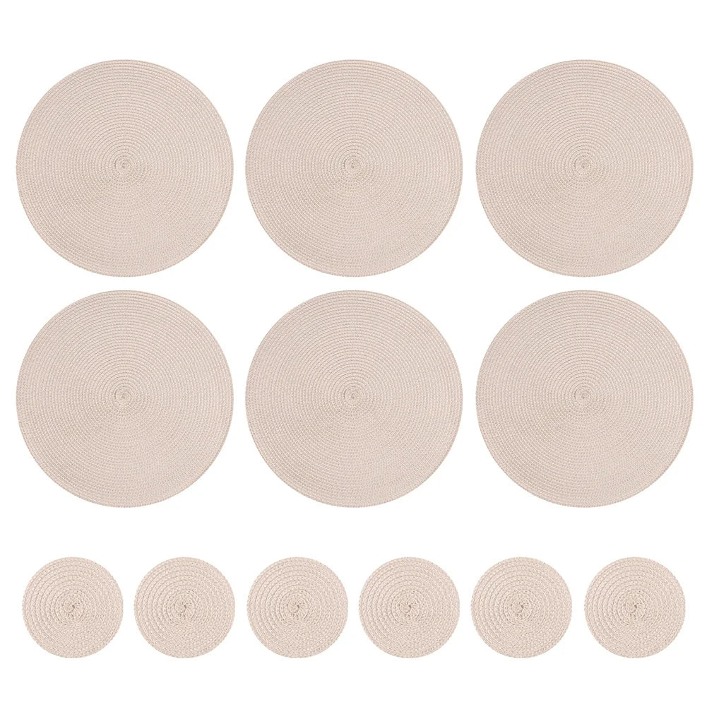Round Braided Placemats Set