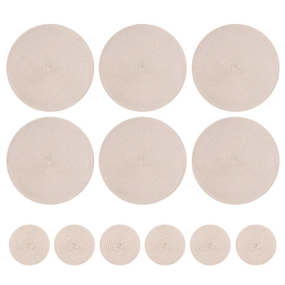 Round Braided Placemats Set