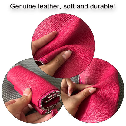 Genuine Top Grain Cow Leather Zip Wallet