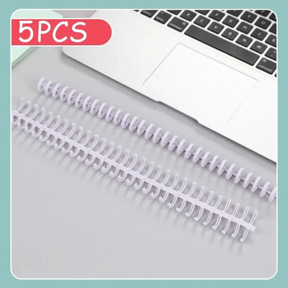 5-Pack Spiral Binder Rings for A4 Loose Leaf Notebooks
