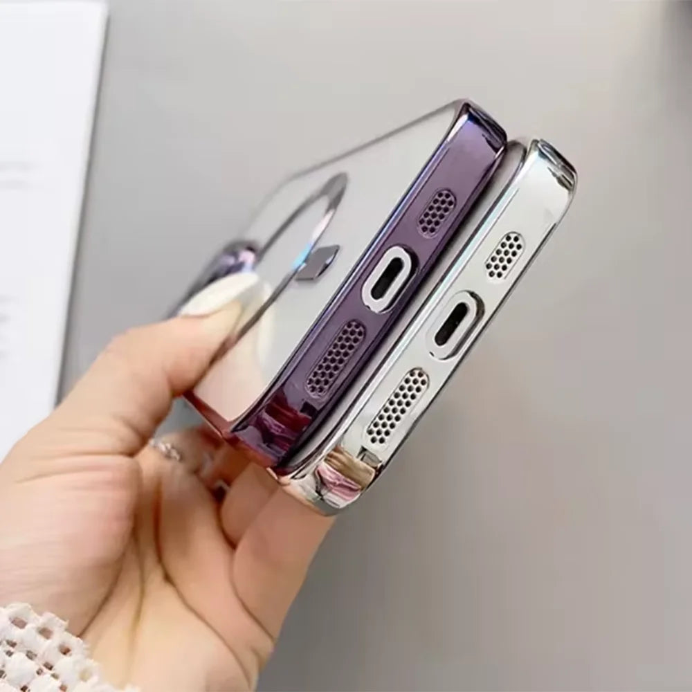 Magnetic Clear Case for iPhone with Lens Protector & Wireless Charging