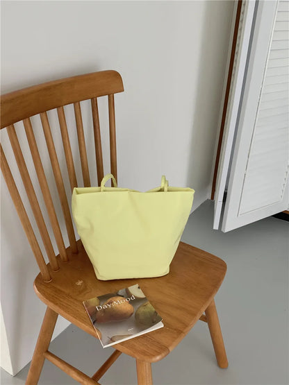 Women’s Soft Nylon Bucket Tote Bag