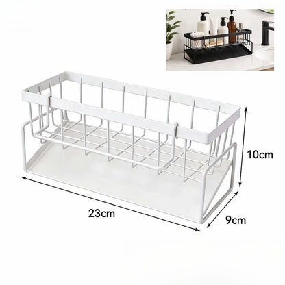 Kitchen Sink Faucet Sponge & Soap Organizer Rack