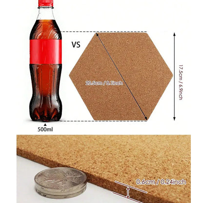 Hexagon Cork Bulletin Board Tiles