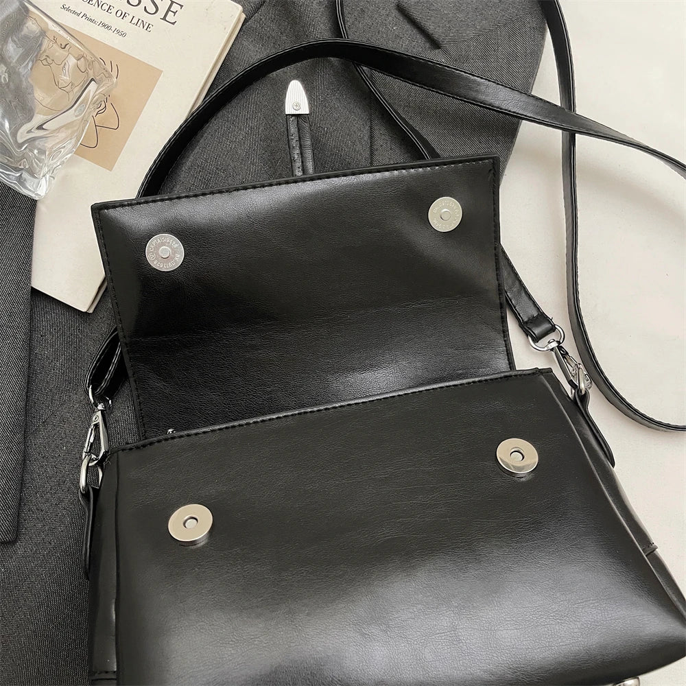 Vintage Flap Crossbody Satchel Bag